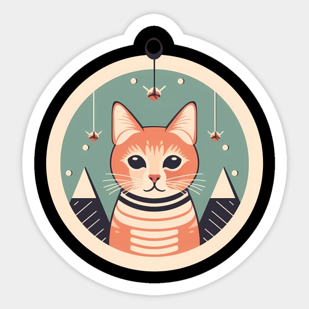 Manx Cat Xmas Xmas Ornament, Love Cats Sticker by logiamerch
